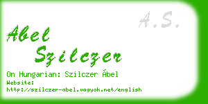 abel szilczer business card